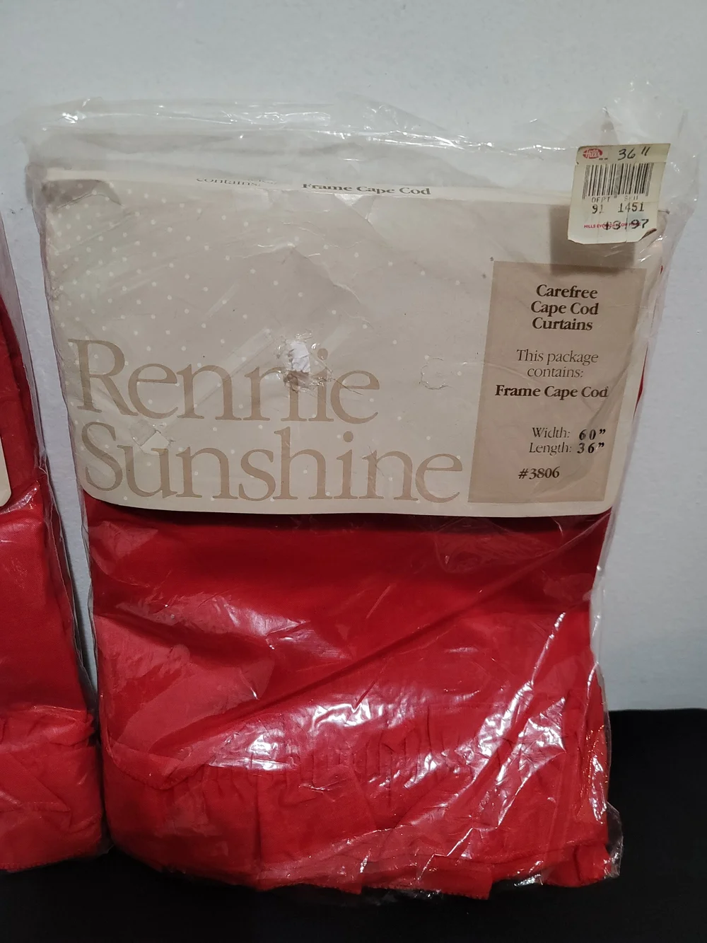 Rennie Sunshine Red Drapery Panels - Pair